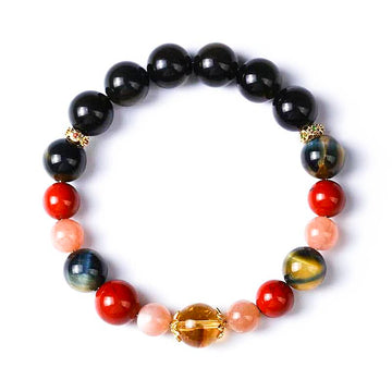 The Giverny Garden Bracelet | Monet's Garden Collection: Natural Sunstone, Tiger's Eye & Red Jasper Harmony